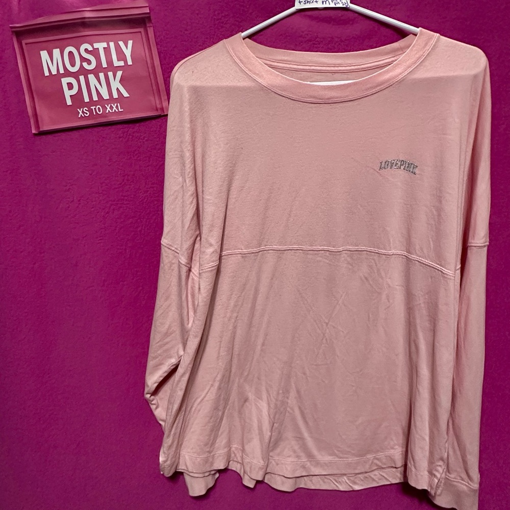 PINK Victoria's Secret Soft Pink Low Sleeve Tshirt